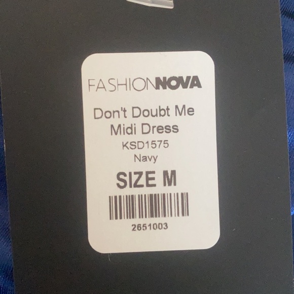 Navy FASHIONNOVA midi dress - Picture 4 of 4